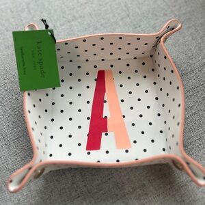 NEW with Tag - Monogrammed “A” Kate Spade Leatherette Tray